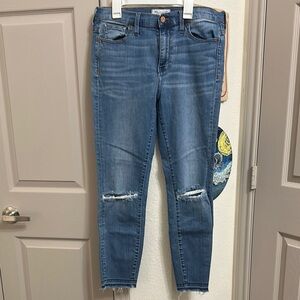 Women's Blue Distressed Jeans